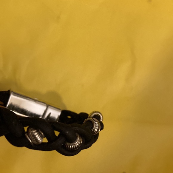 Handmade Genuine Cork Bracelet with Silver Beads - Picture 2 of 3